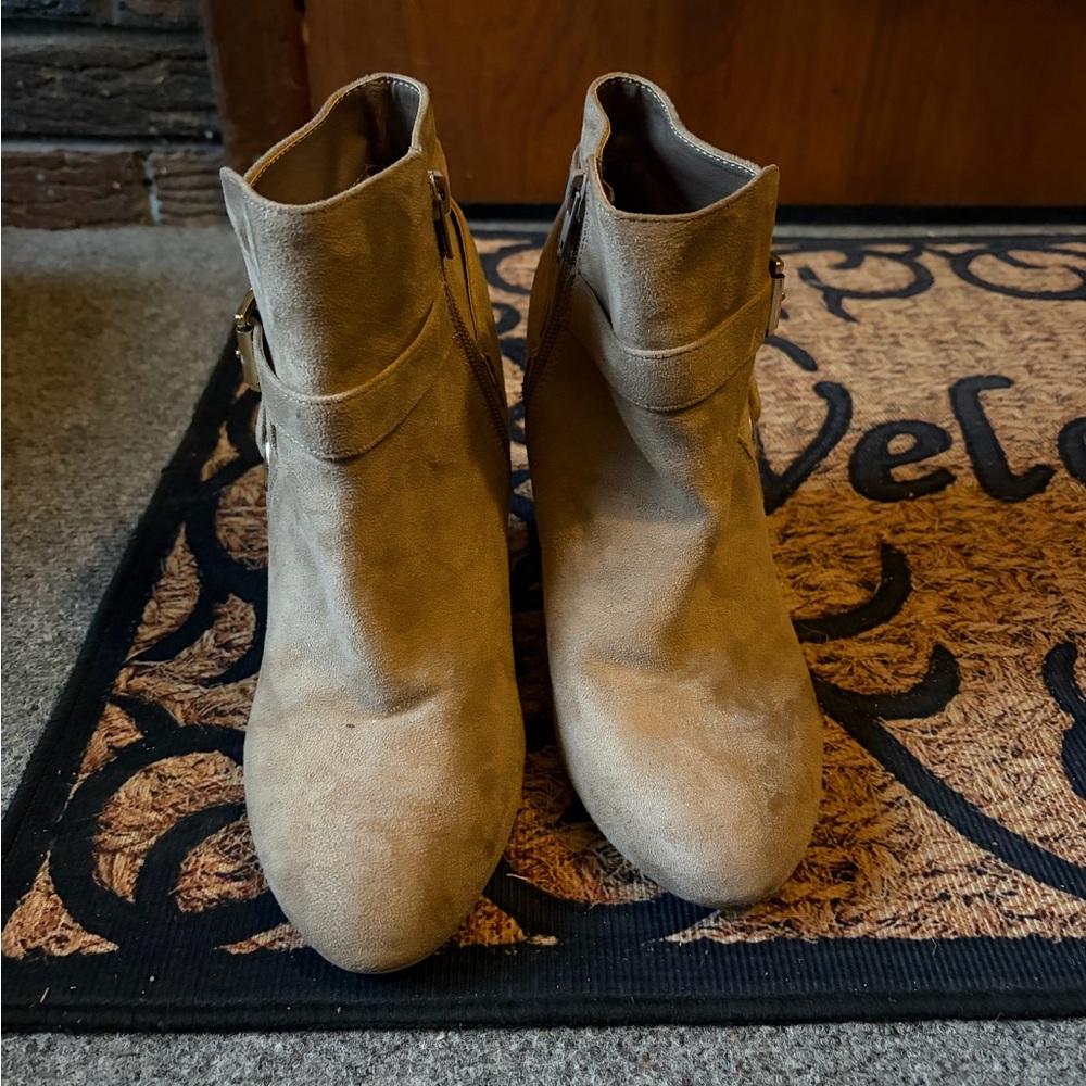 Tan Suede Ankle Boots